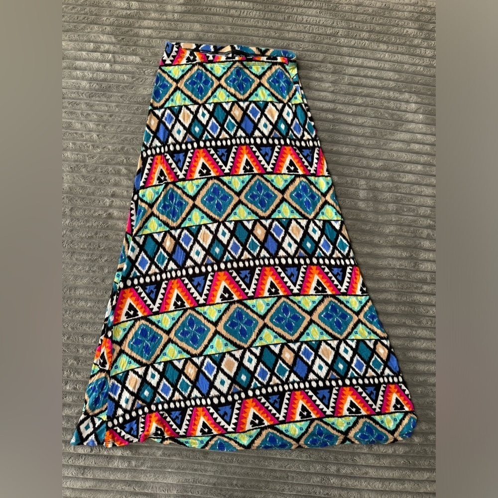 Long colourful skirt